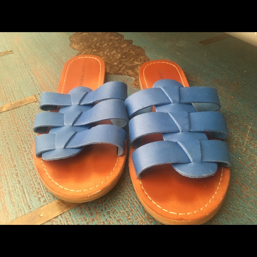 Lucky Brand blue leather sandals